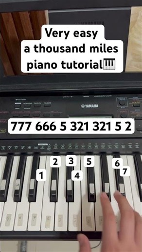 Very easy A Thousand Miles Piano Tutorial #piano #tutorial #athousandmiles #shorts #easytutorial