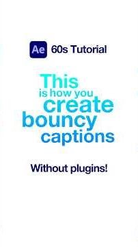 This is how you create bouncy captions. You can find the bounce expression in the comment section.