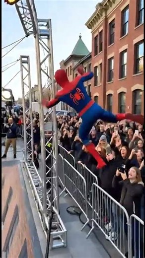 Real Spider-Man Stunt on Public Road 🔥 Behind The Scenes #SpiderManBTS #PublicStunt #YouTubeShorts