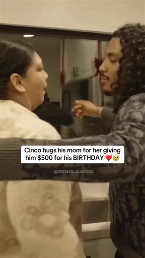 Cinco hugs his mom for her giving him $500 for his BIRTHDAY ❤️🥹 #viral #jaycincoo #fyp