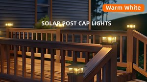 4x4 Solar Post Cap Lights, 4 Pack Fence Deck Post Lights Outdoor Solar Powered Waterproof with Two Light Modes Warm&Cool White for Garden Patio Decor. (Black, 4)
