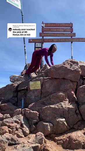 Replying to @Gikûyû Njenga Wa Kin 📍Point Lenana Mt Kenya 4985M asl. 3rd highest peak #hikingkenya #mtkenya #pointlenana #rhodakiria
