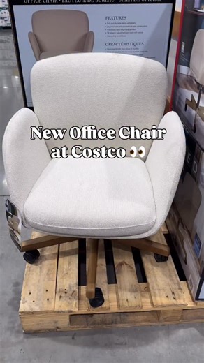 Costco New Deals |Alejandra Martinez on Instagram: "New Stylish Office chair at Costco!! I’m loving how comfortable this chair is and the heavy duty wood legs too 😍😍 would look perfect in any room thinking of getting one for my room since they match my chairs!! 😍😍. Love that furniture is coming in at Costco follow for more new Costco finds #costco #costco #costconew #costcofinds #costcodeals #costcomusthaves #chair #officechairs"