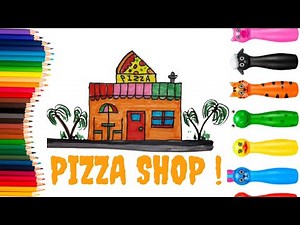 How to Draw a Pizza Shop: A simple project for kids