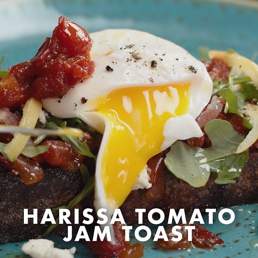 1.2M views · 12K reactions | Need something to spice up your lunch or brunch ??? This delicious Harissa Tomato Jam Toast will definitley do the trick ! Full recipe here: https://www.gordonramsay.com/gr/recipes/harissatoast/ | Gordon Ramsay | Facebook