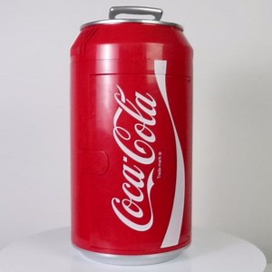 Coca Cola Mini Fridge - 8 Can Refrigerator for Bedroom Office, Portable Table Top Beverage Cooler, 12V 110V Refrigerador For Drinks, Soda, Wines, Use In Car, Dorm, Outdoor, Patio
