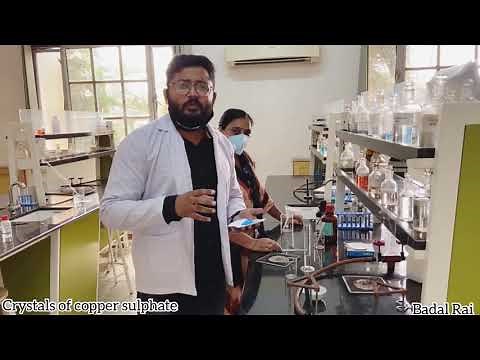 Class XI practical crystals of copper sulphate