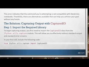 How to Capture Cell's Output in Databricks Notebook
