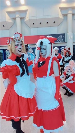 Hazbin Hotel MAIDS! ✨ #hazbinhotel #hazbin #comiccon #cosplay #funny #maids