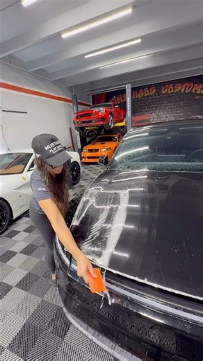 Flawless XPEL PPF Hood Install on 2026 Tesla Model Y 🖤 | #shortvideo