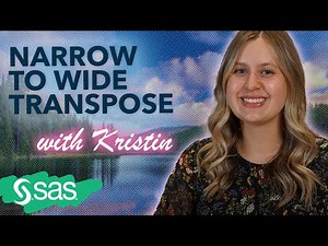 SAS Tutorial | Narrow to Wide Transpose in SAS