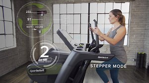 The 3-in-1 VERSO cross trainer combines elliptical, stepper, and cycle movements into one machine with SportsArt's revolutionary ECO-POWR Technology to turn workouts into usable electricity. Find out more at https://us.gosportsart.com/verso/ | SportsArt