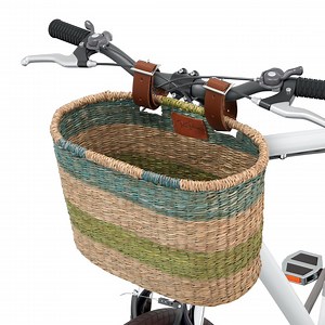 Handmade Seagrass Woven Bike Basket, Cruiser Beach Bicycle - Etsy Canada
