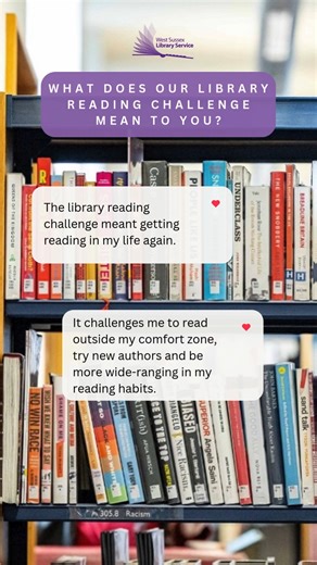 We asked people who took part in last year's reading challenge to tell us what it meant to them. We loved hearing how much you all enjoyed it. 🥰 Don't want the reading fun to end? Join our 2026 reading challenge My Year of Reading today! 📚 https://libraries.westsussex.gov.uk/my-year-of-reading# | West Sussex Libraries