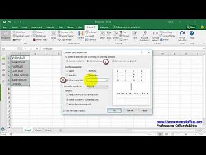 How to convert column list to comma separated list in Excel