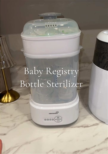 Love the Grownsy Bottle Sterilizer. Compact easy to use and also dries the bottles. #bottlesterilizer #babyregistry #babyregistrymusthaves #babyproducts #babyessentials