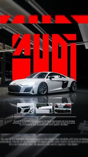 Audi poster design in photopea