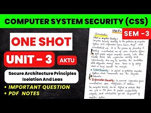 Computer System Security AKTU || Unit 3 || One Shot (SEM - 3 & 4 )