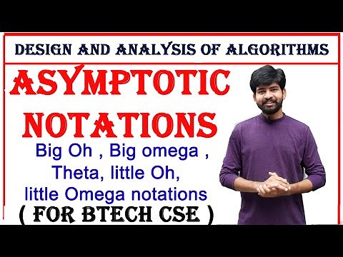 asymptotic notations, Big Oh, Big Omega, Theta, little Oh, little omega notations | DAA | btech cse