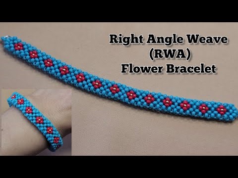 Right Angle Weave (RAW) Flower Bracelet 🌺