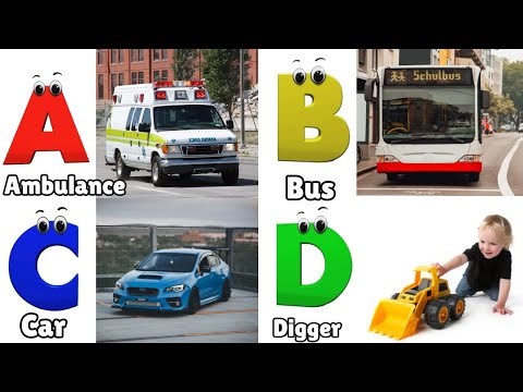 ABC Song Phonics, Transportation Song, ABC Song, Alphabet Educational Song A to Z for kids