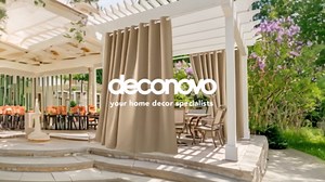Deconovo Solid Grommet Waterproof Outdoor Curtains for Patio, White, 52W x 96L