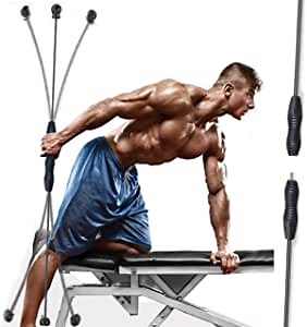 Shoulder Tube, Exercise Bar, Fitness Training Springback Bars, Strength Training Bars, Detachable Training Stick, Core Strength, Core Muscle Trainer, 63 inch