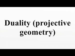 Duality (projective geometry)