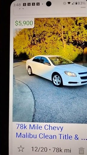 2010 Chevy Malibu 78k 5,900 nice car