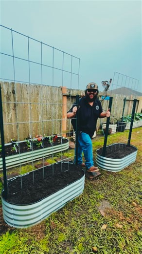 Destin Noak on Instagram: "DIY Metal Raised Bed Garden with Trellis!"