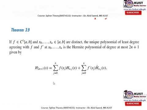Hermite interpolation (Spline theory)