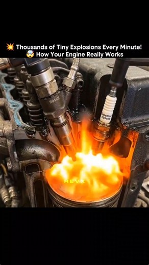 💥 Thousands of Tiny Explosions Every Minute! 🤯 #automobile #edit #caredit