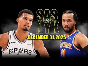 San Antonio Spurs vs New York Knicks Full Game Highlights – December 31, 2025 | NBA Season
