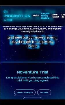 A New Era of AI-Narrated Games Begins | Play the AI Imagination Lab Demo Now!