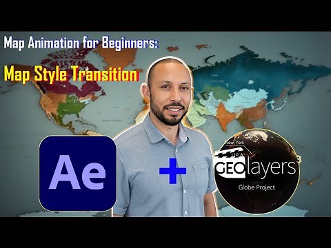 Master map transitions a simple yet effective way using Geolayers3 and After Effect