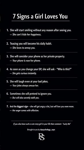 7 Signs a Girl Loves You ❤️ | How She Acts When She’s Truly in Love