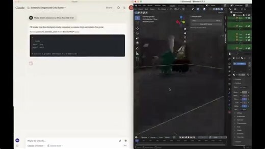 Kết nối Claude với Blender để vẽ 3D 🖍️ Thay vì phải click qua hàng loạt menu trong Blender, bạn có thể gõ mô tả bằng chữ và để AI giúp tạo hay điều chỉnh scene 3D. BlenderMCP được ra đời để làm điều đó Nguyên tắc hoạt động: 📌BlenderMCP tạo một socket server chạy ngay bên trong Blender. 📌Sau đó Claude gửi lệnh vào Blender thông qua Model Context Protocol (MCP). Nhờ vậy, Claude có thể: ✅ Tạo object ✅ Đổi material (màu, kim loại, …) ✅ Chỉnh scene (đèn, camera, bố cục) ✅ Chạy Python code trong Bl