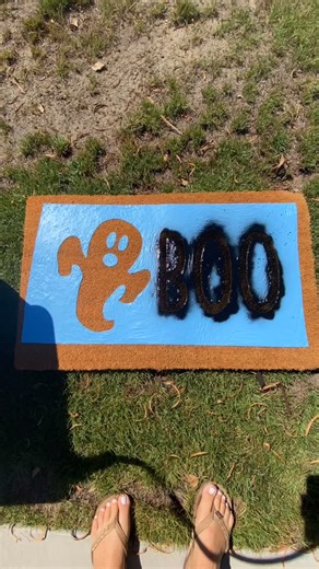 4.2K views | Our Boo DIY welcome mat is back again for a third year still look perfect  #sofontsy #svgfiles #designbundles #svgshop #halloweendiy #halloweencrafts #welcomemat #doormat | So Fontsy | Facebook