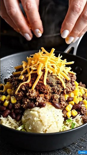The Loaded Beef Taco Bowl Everyone's Craving! 🌮#loadedbeeftacobowl #tacobowl #groundbeefrecipe