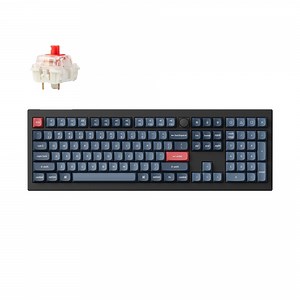 Keychron V6 Max Wireless Custom Mechanical Keyboard, 2.4 GHz Bluetooth QMK Full-Size Layout RGB with Hot-swappable Gateron Red Switch Compatible with Mac Windows Linux - Walmart.com