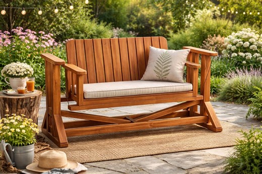 DIY Glider Bench Plans - Wood Glider With Stand Tutorial - PDF Download - Etsy Australia