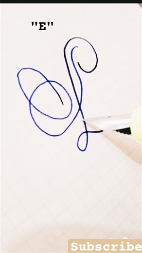 letter"E"fountain pen#calligraphy #calligraphyfonts #lettering #handwriting #cursive #shorts #fyp