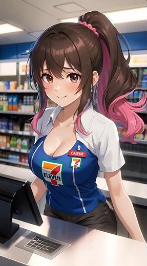 TG TF Animation: Boy into Female Cashier