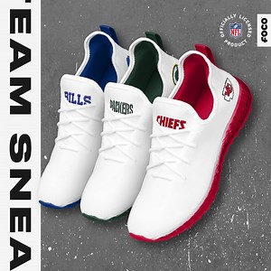 Classic Style. Big Fandom. Introducing the Officially Licensed NFL Mens White Sneakers from FOCO! | FOCO