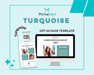 Turquoise Thrivecart Opt-in Page Template - Etsy Australia