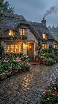 Inside a Cozy English Cottage | Rain, Slow Living Home Tour & Fireplace Ambience #shorts #relax