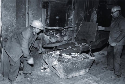 The British Copper Refinery (furnace-men), Prescot. c.1970. (Ai animated by Botty McBotface M.P.) ....kindly shared by Pat Bosworth. | Born & Raised in Prescot