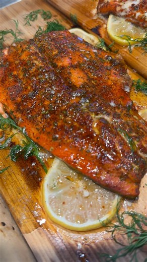 Blackened cedar plank salmon, roasted broccolini and warm potato salad for dinner tonight 😄. You can find the potato salad recipe on foodnetwork.com search “Miss Browns Ball Park Potato Salad” This meal was so simple….lite….but VERY satisfying! 😁 #DeliciousMissBrown #Dinner #Recipe #Foodnetwork #Fyp | Kardea Brown