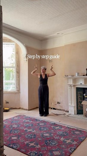 Wallpapering over wallpaper #homerenovation #diyhome
