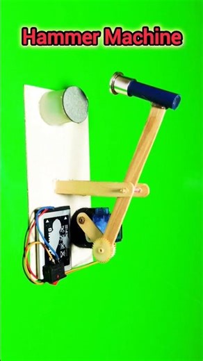 Hammer Machine With Servo Gear Motor | #tech #servomotor #dcmotor #dcmotorproject #shorts